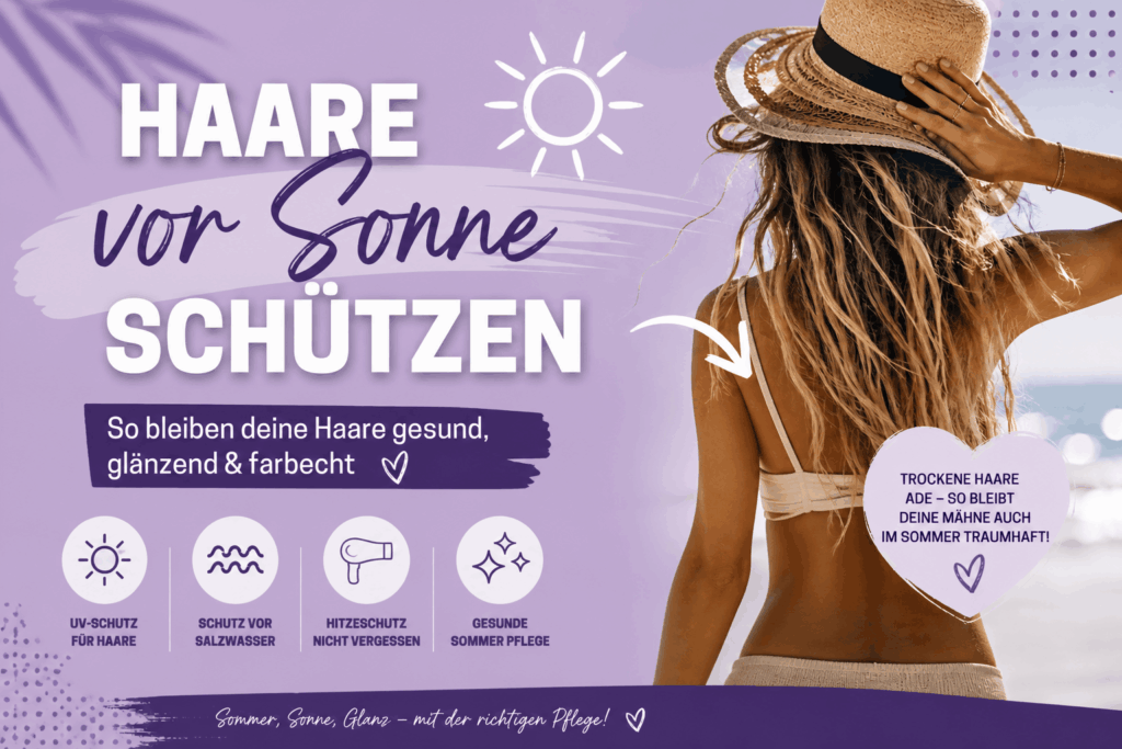 Blonde Haare im Sommer schützen